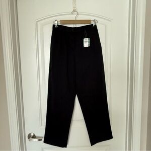 LL.Bean Original Fit Size 6 Petite Black Wrinkle Resistant Cotton‎ Pants NWT
